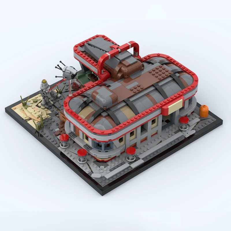 1492PCS  Drumlin Diner Modular MOC Creative street view Model Building Blocks Architecture DIY Education Model Toys Gifts view 5
