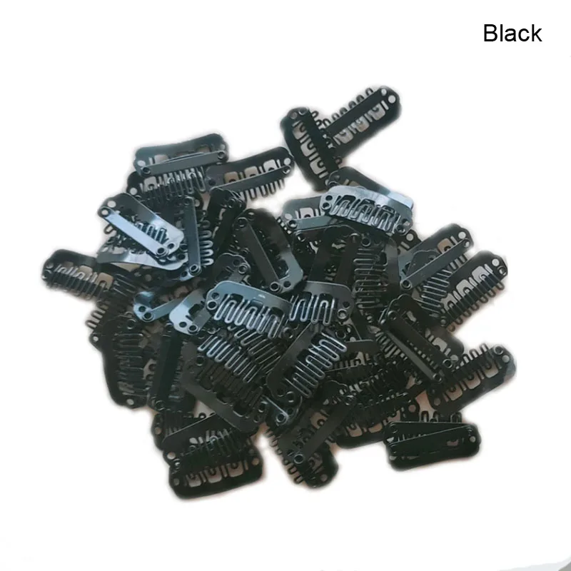 100Pcs clip per parrucca a forma di U 2.3cm per frangia di capelli umani fermagli per capelli a scatto per estensioni dei capelli chiusure frontali in pizzo