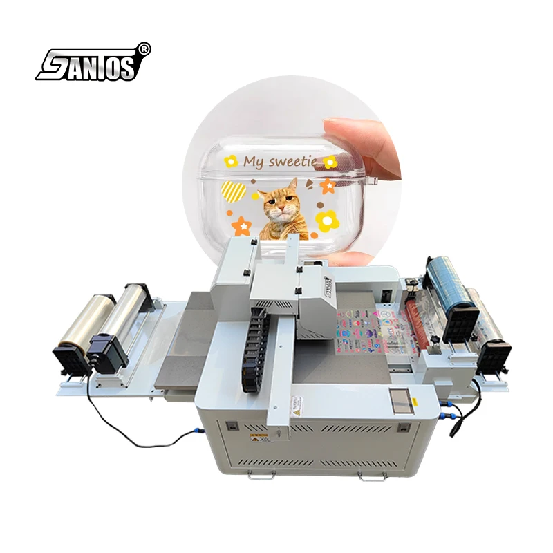 One-stop service optimizative UV flatbed printer 60*90cm combining rotary UV DTF printing desktop sticker printer