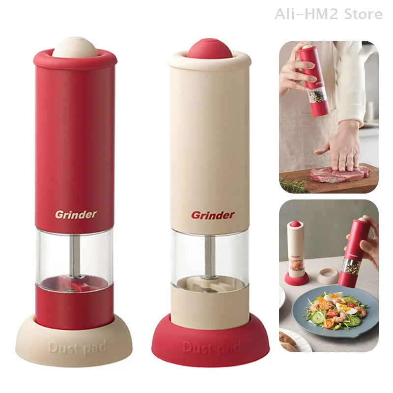 Electric Salt And Pepper Grinder Set, Automatic Peppercorn Mill With Adjustable Coarseness, One-Handed Operation, USB Rechargeab