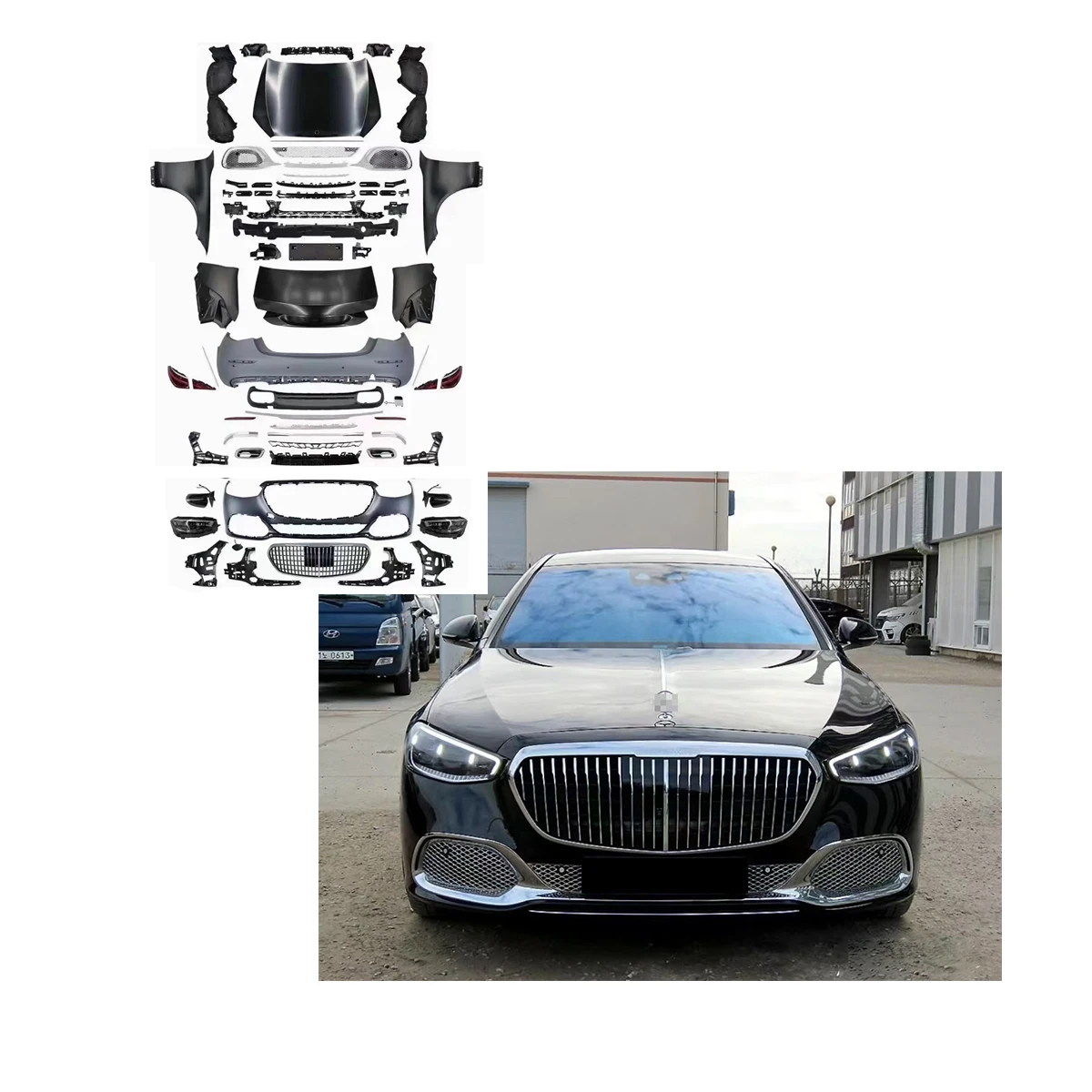 Body Kit for BENZ S W221 2008-2013 Upgread to W223 S680 Bodykit Facelift Body KIT
