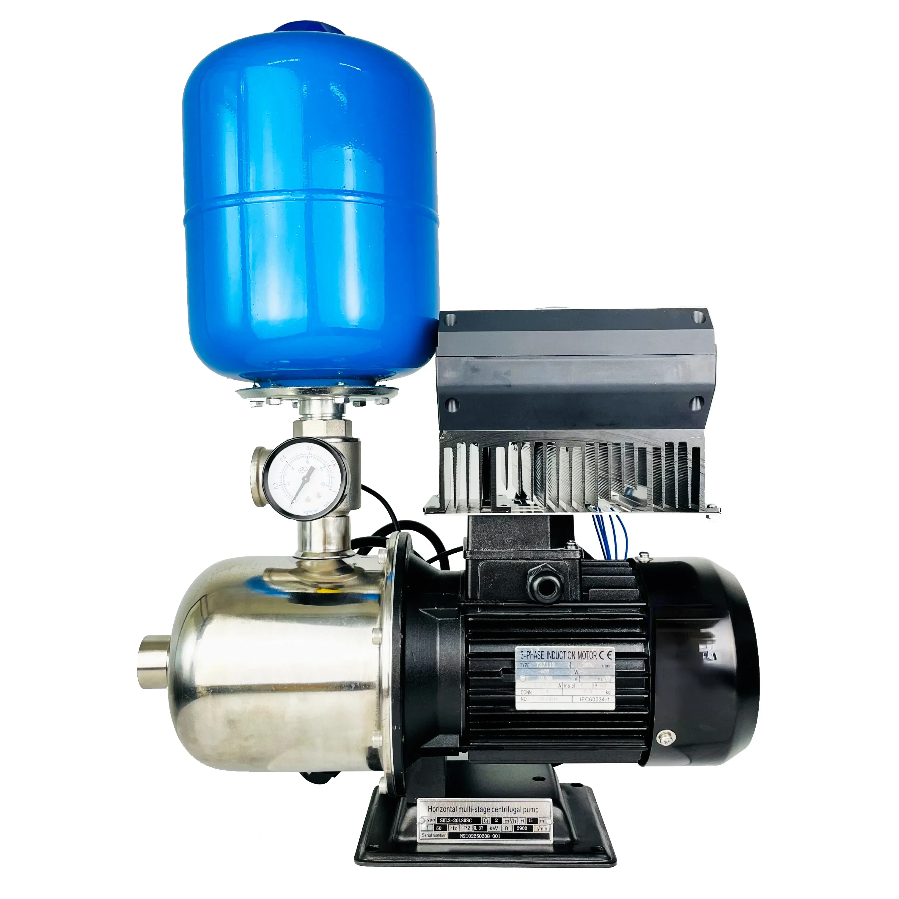 Intelligent VFD controlled 5 hp household horizontal water pressure booster pump for home use irrigration