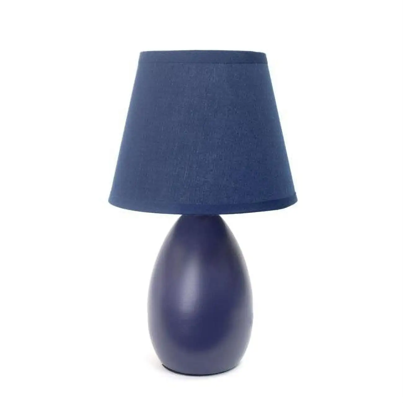 

Simple Designs Mini Egg Oval Ceramic Table Lamp, Dark Blue (5 51 L X 5. 51 W X 9.45 H)