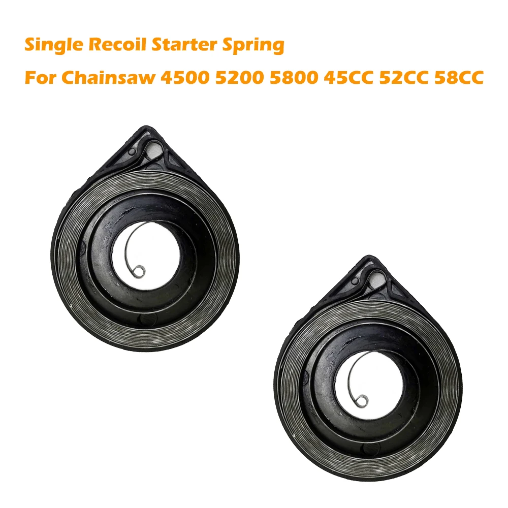 1/2pcs Single Recoil Starter Spring For Chinese Chainsaw 4500 5200 5800 45CC 52CC 58CC Spare Parts