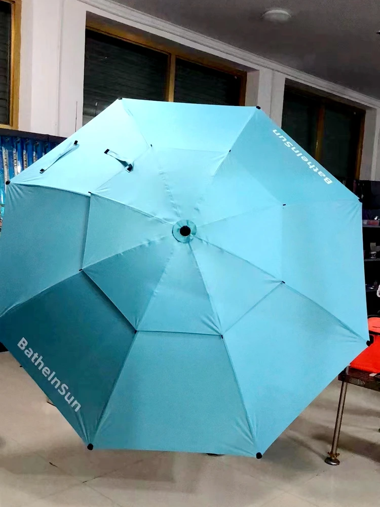 full shading fishing umbrella 2.4 meters double bending universal waterproof
