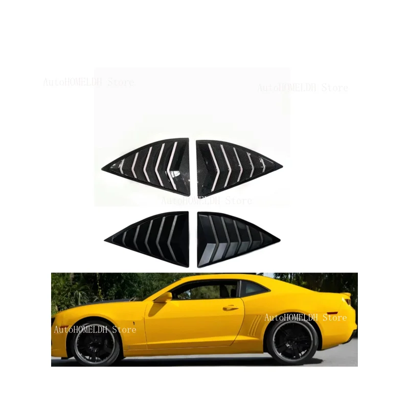 

Gloss Black Car Side Window Louver For Chevrolet Camaro 5th Gen 2010 - 2015 2011 2012 2013 Car Rear Window Shutter Cover Spoiler