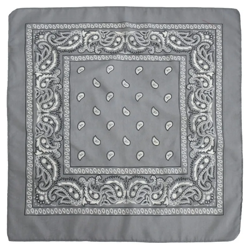 Bandana cuadrada paisley negro rojo estilo hip hop – Táctica unisex - imagen 4