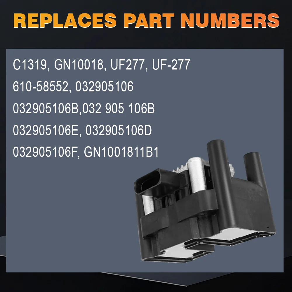 

Ignition Coil Pack UF277 032905106B 032905106 For VW Beetle Golf Hatchback Jetta Base Model Jetta S L4 2.0L 1998-2015