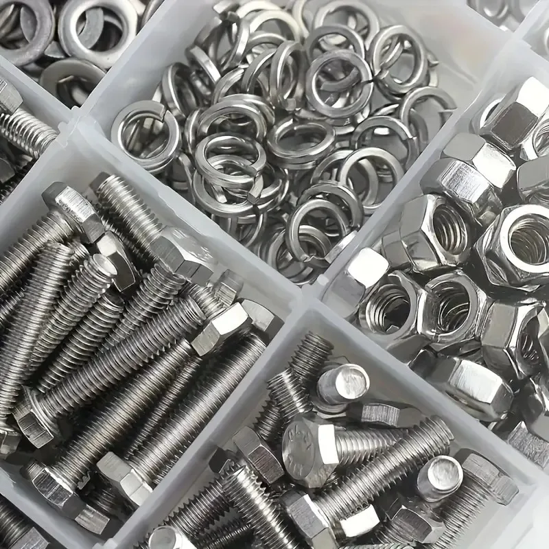 240pcs Stainless Steel Hex Bolt & Nut Set - Durable, Corrosion-Resistant with M4 & M5 Sizes for Versatile Use