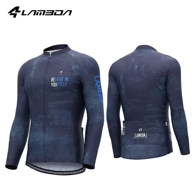 Lameda-Pro Bicicleta Ciclismo Jersey, Mountain Bike, Respirável, Manga Comprida, Men\'s Sportswear