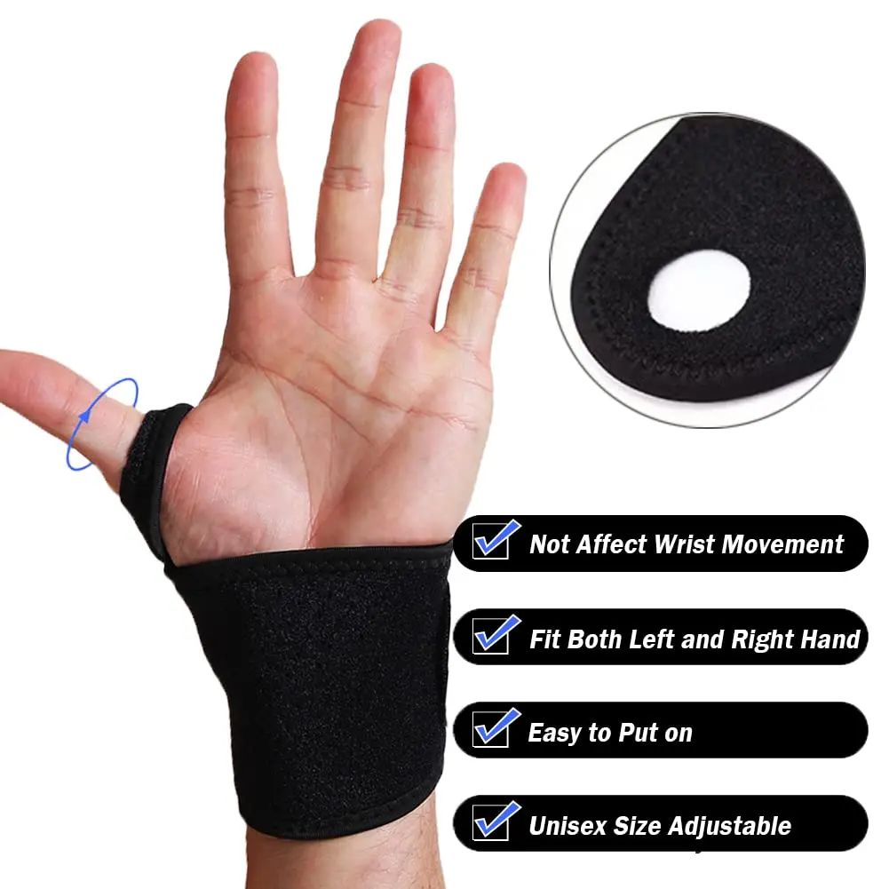 1Pcs Adjustable Wrist Compression Wrap Elastic Wrist Support Brace for Carpal Tunnel Arthritis and Tendinitis,Pain Hand Relief