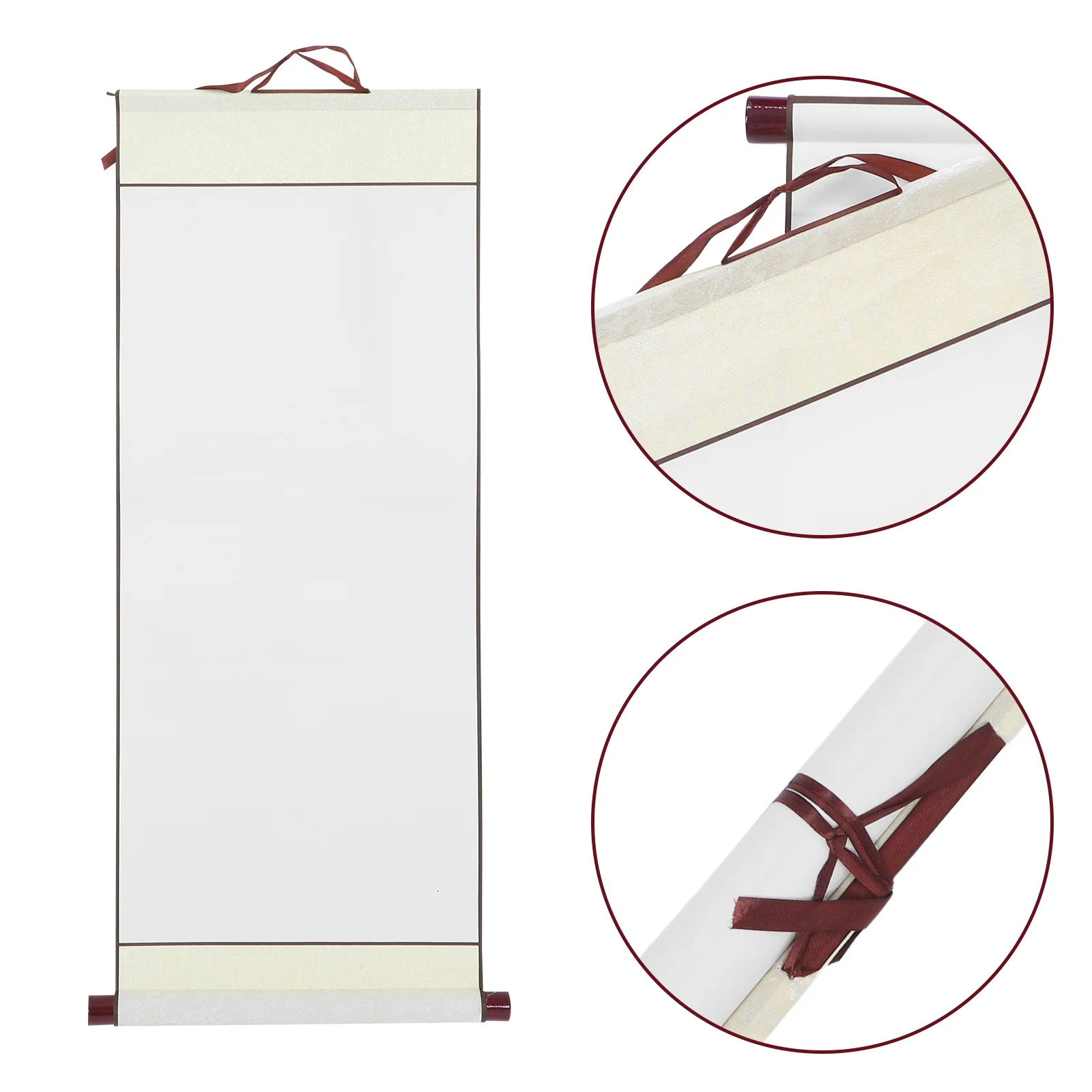 

3Pcs Chinese Calligraphy Paper Painting Scroll Multi-Function Blank Scroll Paper for Home Supplies Drawing Practice