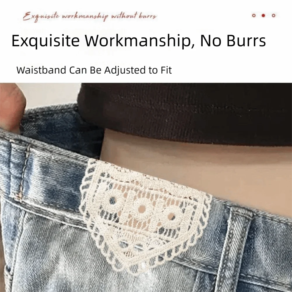 1/Pcs New Cotton Jeans Waist Expander Adjustment Hollow Lacework Waist Band Maternity Waist Expanders for Jeans Pants Trousers view 3