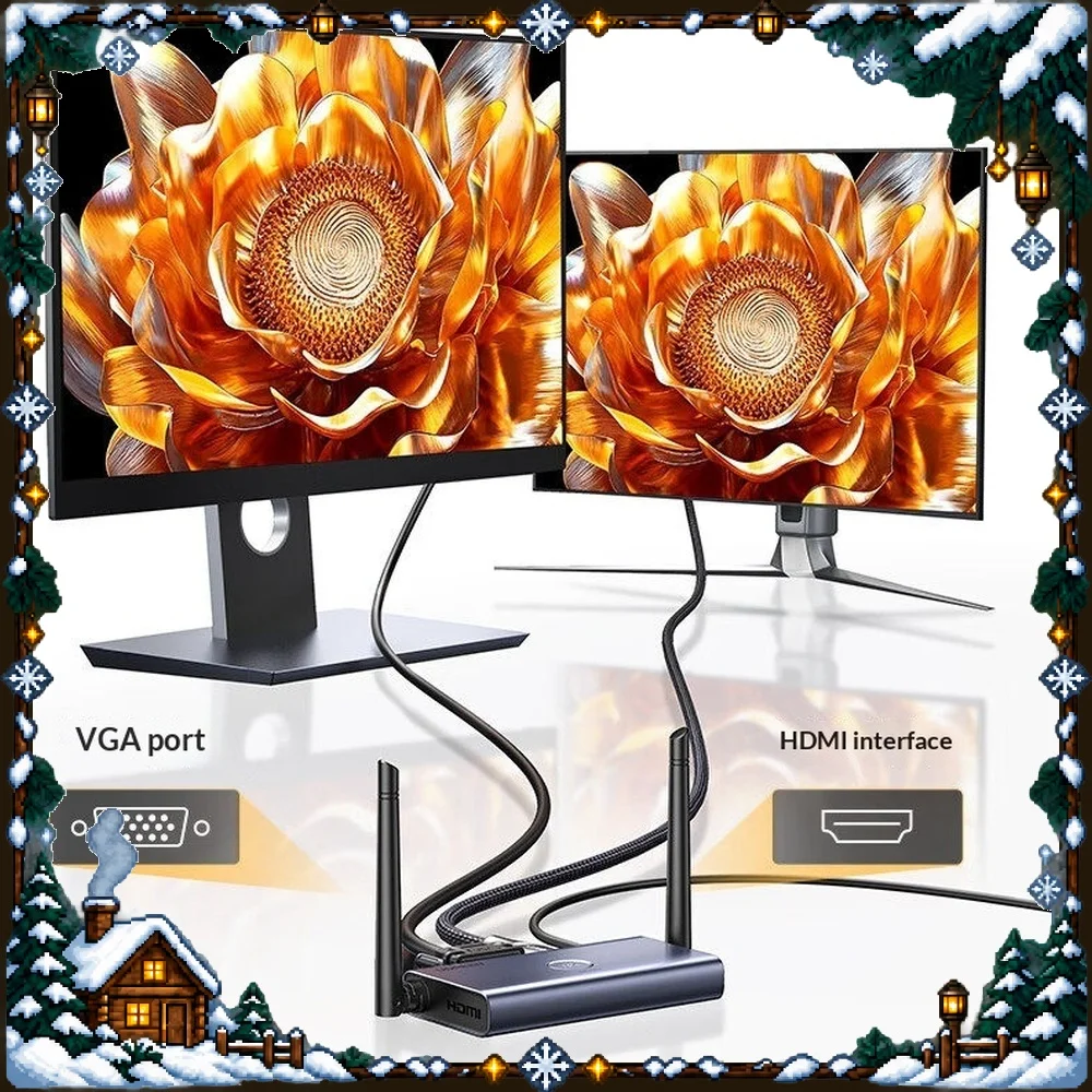 UGREEN S305 Wireless Presentation System 100m HDMI VGA 1080P 60Hz Point to Point Screen Mirroring