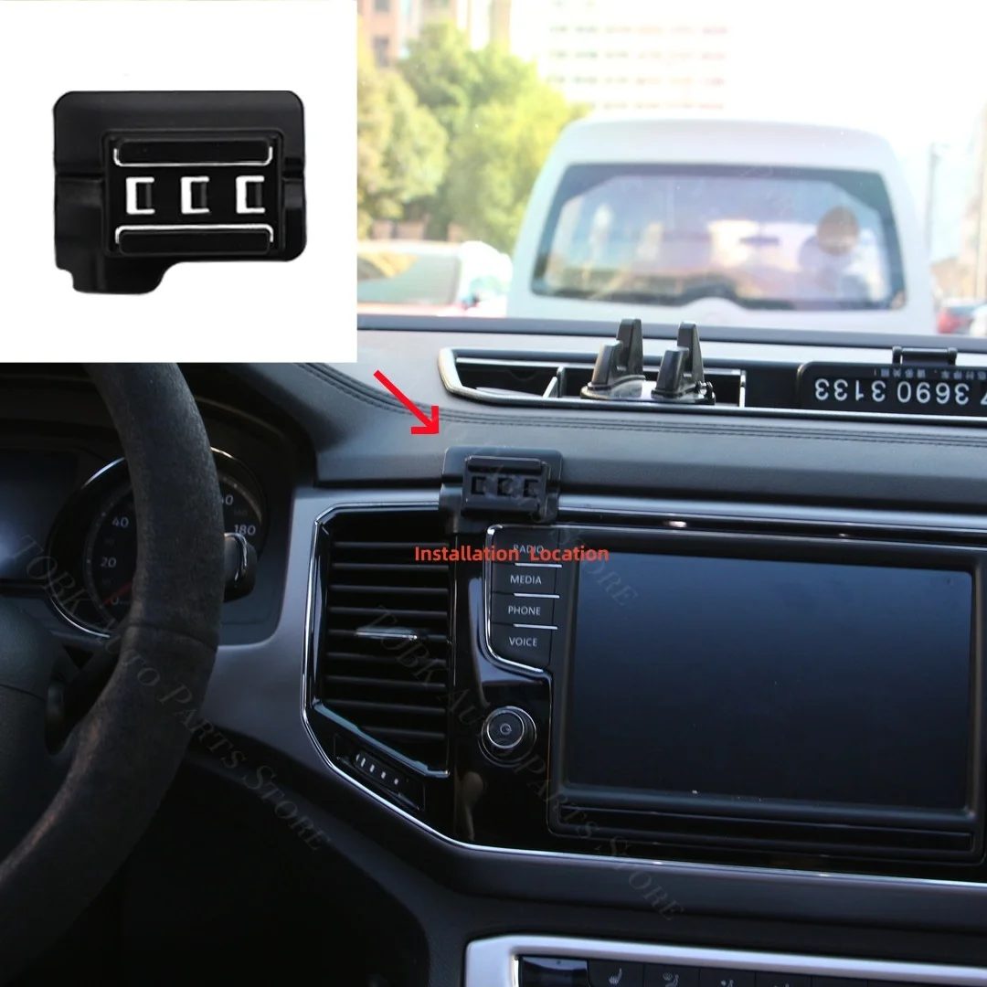 Magnetyczny uchwyt na telefon do Volkswagen VW Atlas 2017-2020 z bezprzewodowym ładowaniem, specjalny mocowany wspornik, podstawa, mocowanie MagSafe, akcesoria