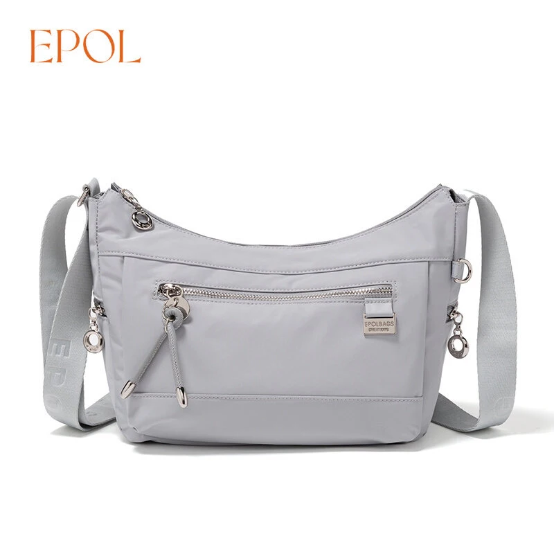 

EPOL Color-block Crossbody Bag for Women Lightweight Waterproof Nylon Fashion Shoulder Bags Casual Elegant Women's Bags 6114-02