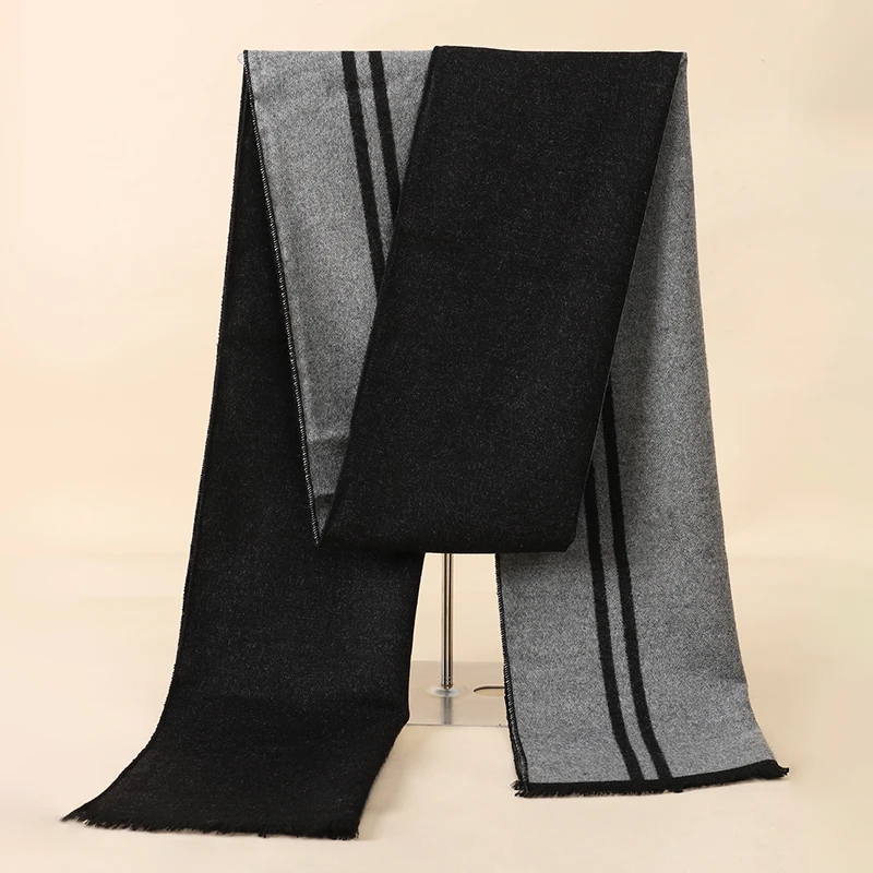 Écharpe à carreaux d'hiver Design hommes cachemire Pashmina chaud châle dame enveloppement gland foulards tricoté couverture épaisse 2025