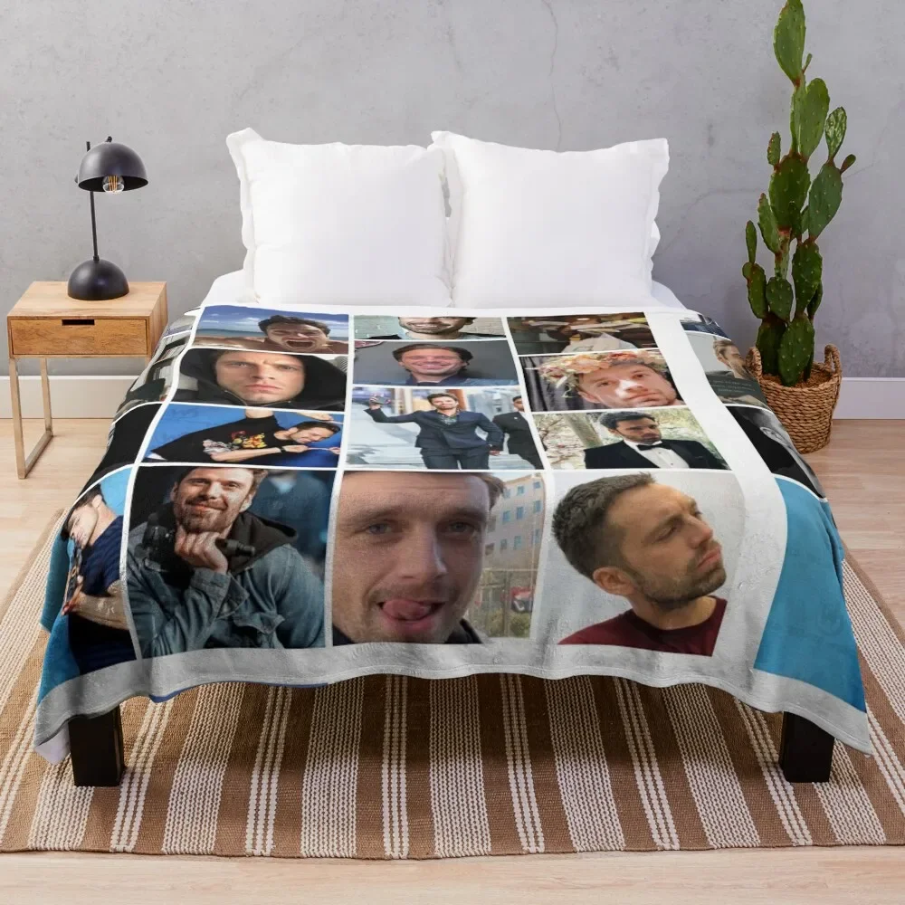 

sebastian stan killin' all the ladies Throw Blanket Soft Home Decor Blanket for Couch Bedroom