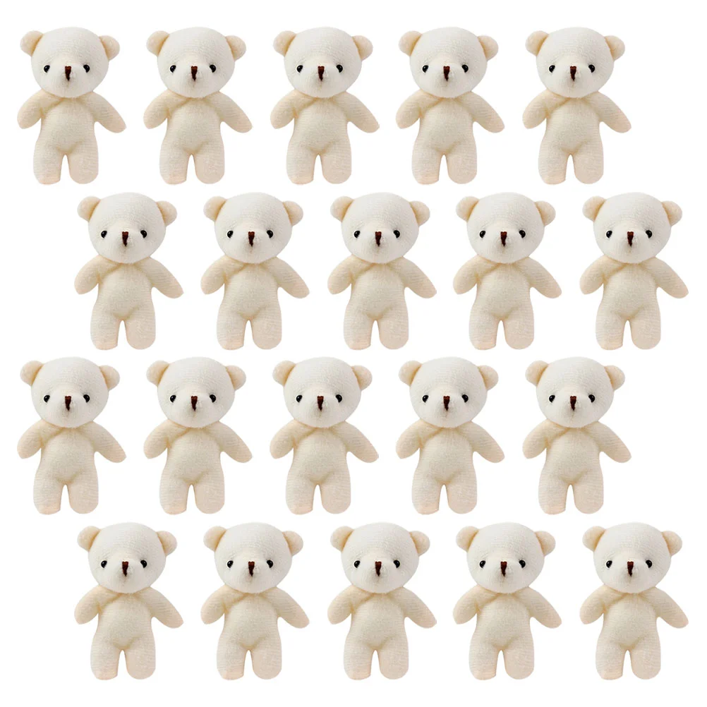 Ijsbeer Handpop Mini Kinderspeelgoed Mooie kleine beren Beige Draagbare beeldjes Peuter Baby