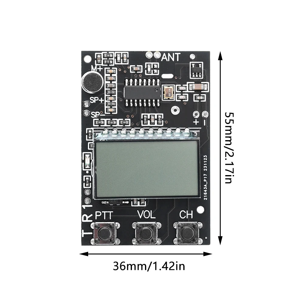 FM Walkie Talkie Circuit Board FM Receiver Board Multi-function FM Transmitter Receiver Module 7 Frequency 27-480MHz DC3.3-6V