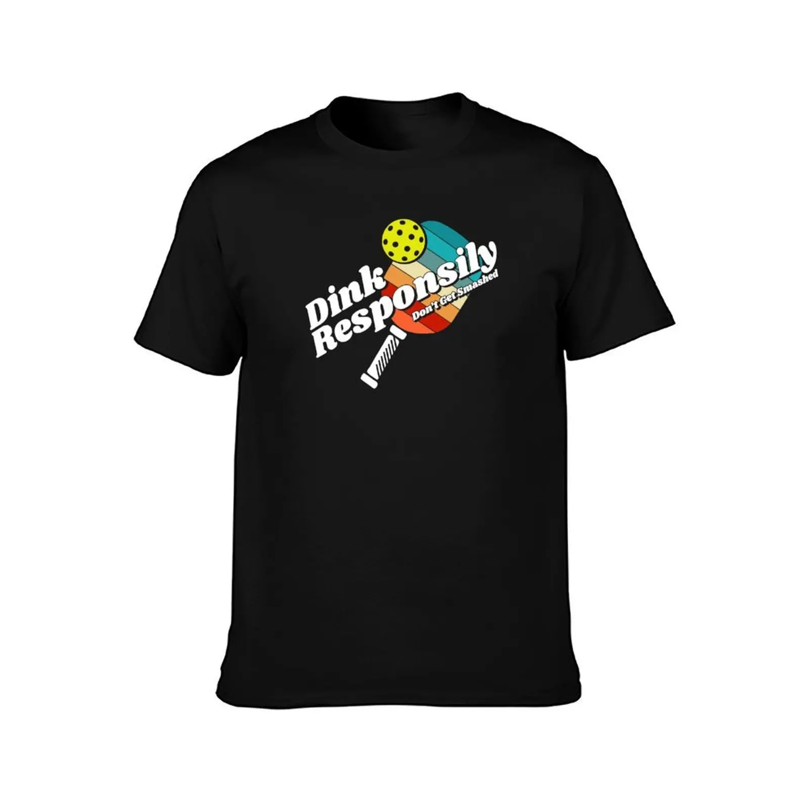 Dink Responsibly – Funny Pickleball Pun for Players T-Shirt t shirts cotton 100% T-Shirt