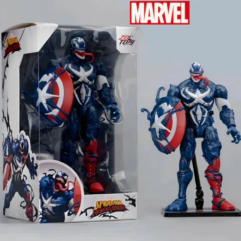 Zd Original Venom Parasitic Captain America Black Panther Carnage Marvel  1/10 Legends Action Figure Anime Collect Toy Gift