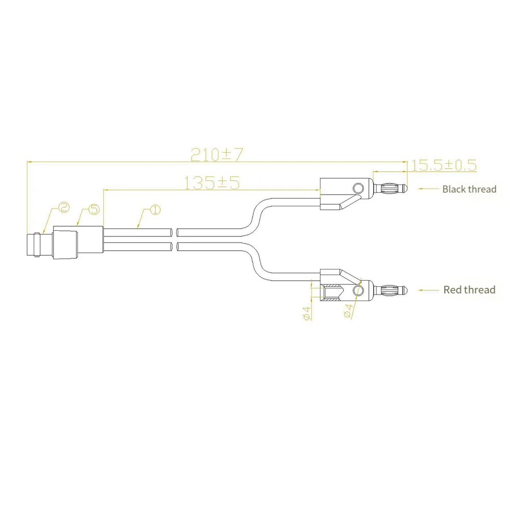 BNC Test Leads BNC Female To Multi-Stacking Banana Cable For Multimeter BNC Cable Multimeter Test Leads