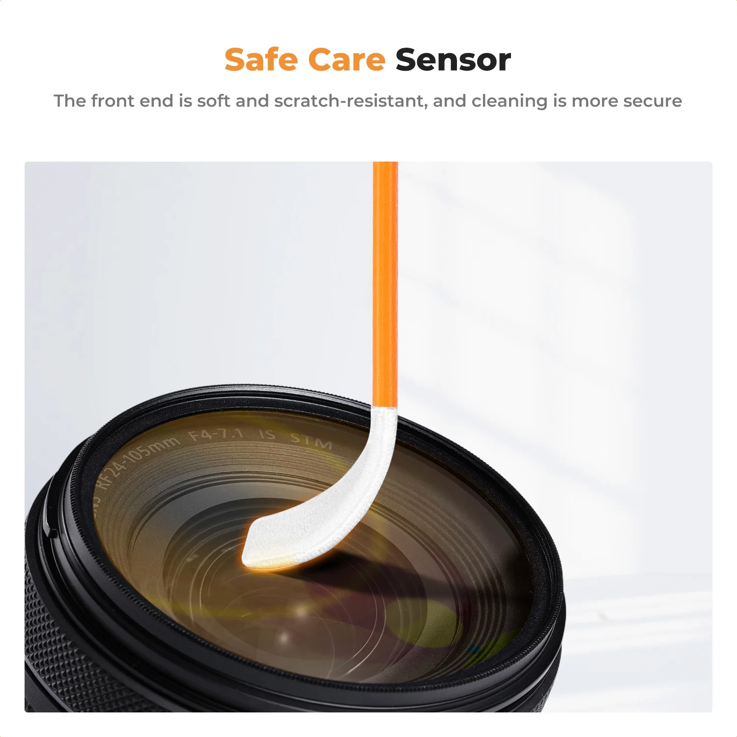 K & F مفهوم 16 مللي متر APS-C/24 مللي متر إطار كامل مسحات تنظيف الاستشعار ذات الرؤوس المزدوجة * 10 قطعة و 20 مللي مجموعات منظف السائل لكاميرات DSLR SLR