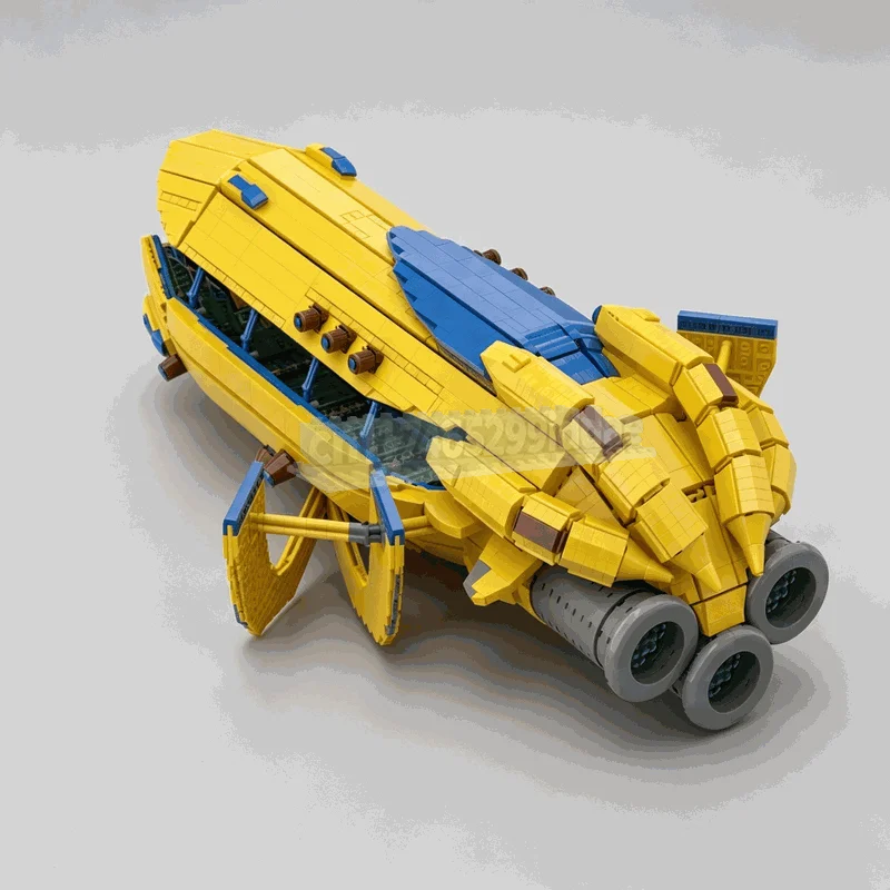 5302Parts Golden Interstellar Carrier Spacecraft Building Blocks Future Vehicle Model DIY Assembly Creative Display Decor Gift
