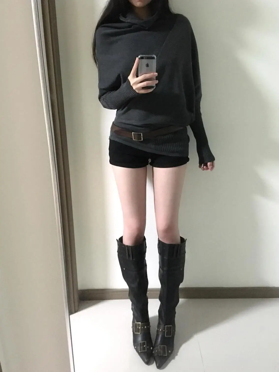 Retro coreano gola alta batwing sve suéter feminino outono inverno solto preguiçoso sle top de malha design irregular commute f...