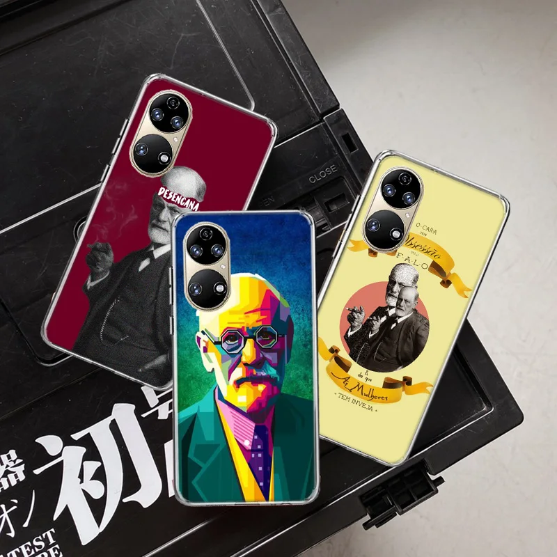 Sigmund Freud founder of psychoanalysis Phone Case For Huawei P50 Pro P40 P30 Lite P20 P10 Mate 40 Pro 30 20 Lite 10 Cover Shell