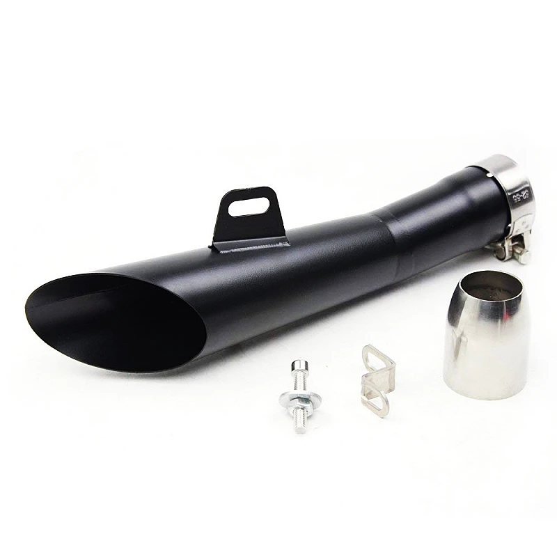 

Silver 38mm~51mm Motorcycle Exhaust Muffler Slip on Street Scooter Exhaust Pipe