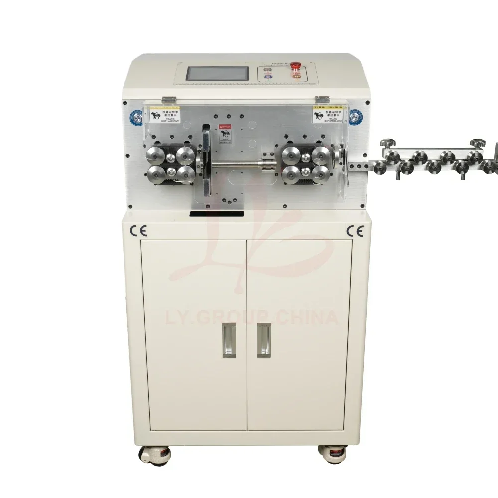 SWT-608-MAX2-S95 3000W 220V 110V Servo Motor Lifting Conduit Touch Screen Control 8 Wheels Peeling Stripping Cutting Machine