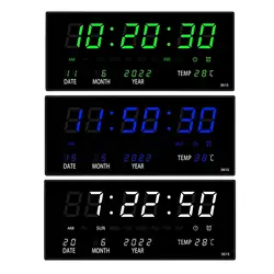 Digital Alarm Clock Temperature USB Powered Calendar Date Perpetual Calendar Electronic Clock for Bedside Travel Teens Elderly