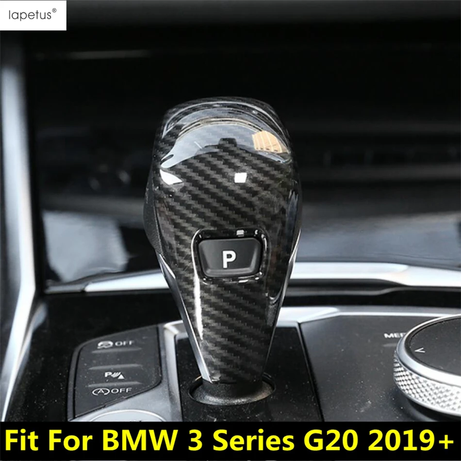 

Car Center Console Gear Shift Handle Head Knob Cover Trim For BMW 3 Series G20 2019 - 2024 ABS Carbon Fiber Accessories Interior