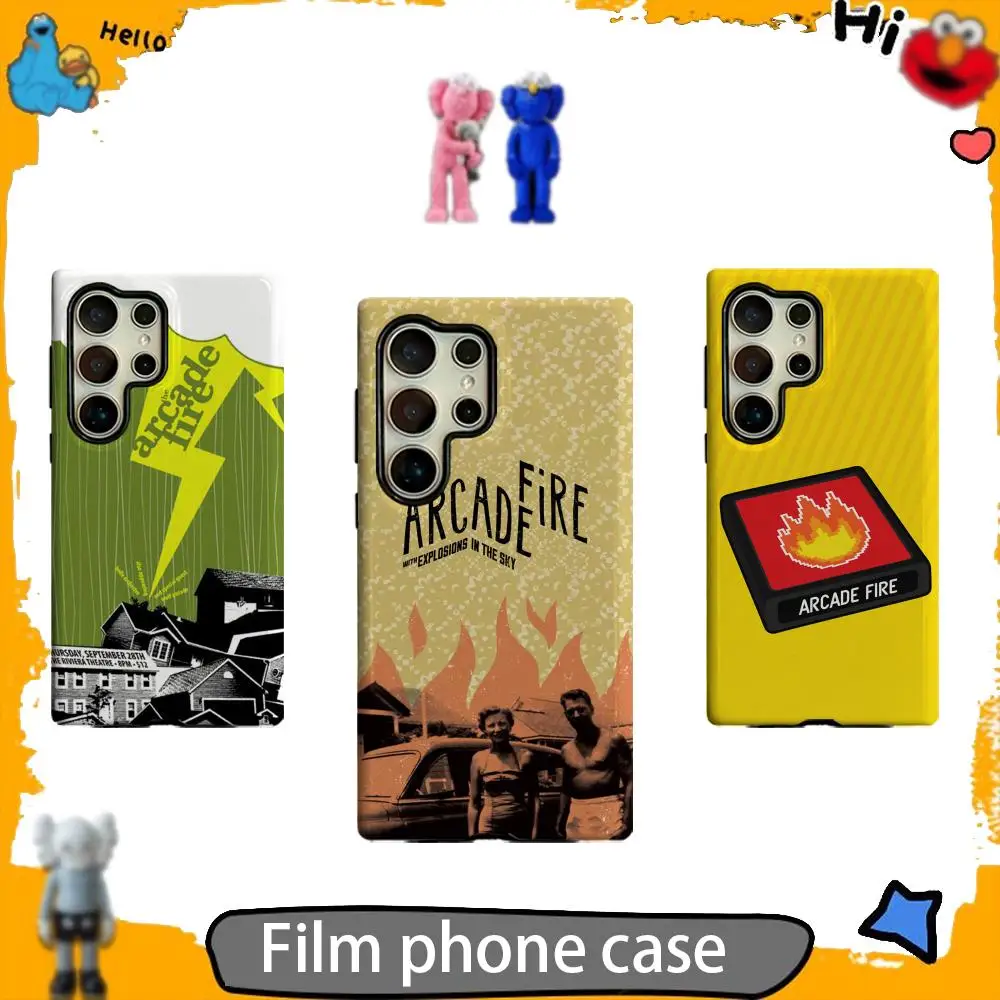 fashion Arcade Fire Phone Case 2-in-1 Glossy shell For Samsung S26 S25 S24 S23 S22 S21 Plus Ultra A16