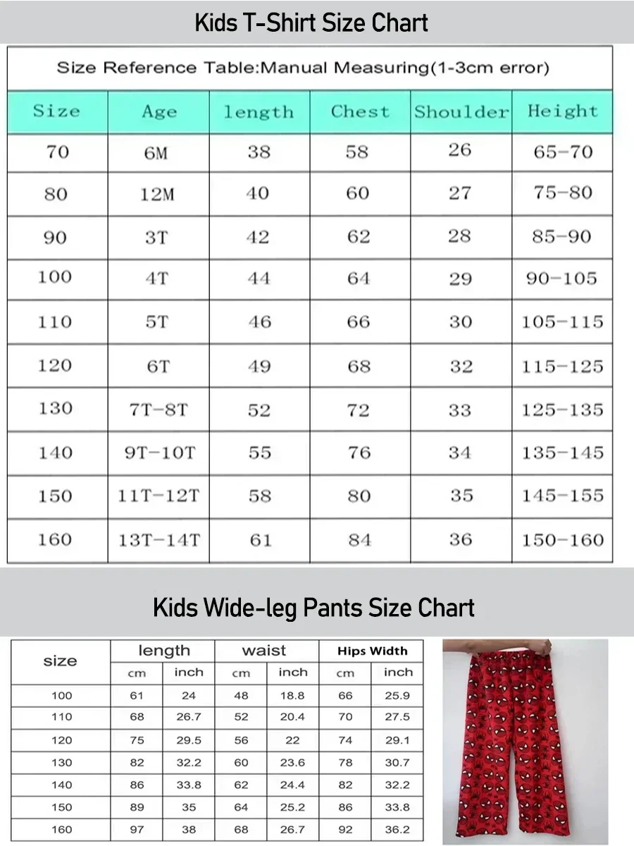Potdemiel SpongeBob SquarePants Pajama Cartoon Adult Kids T-Shirt & Wide-leg Pants Set Family Summer Quick-dry Soft Lightweight view 3