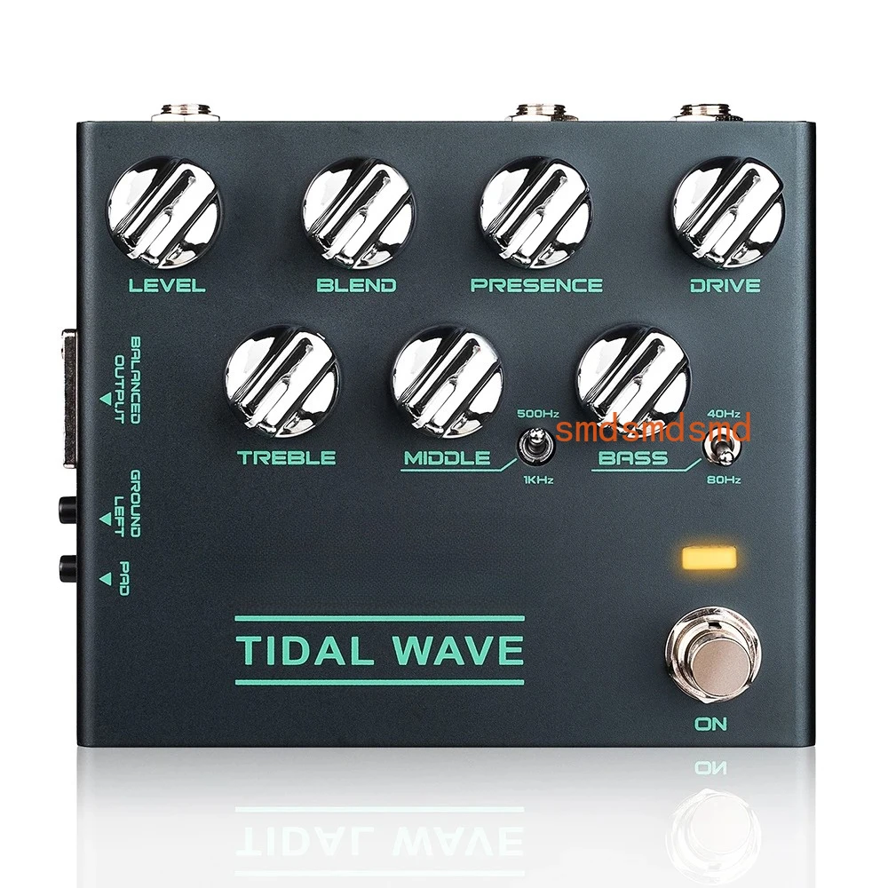 R-30 TIDAL WAVE Bass Preamp Guitar Pedal Classic Bass Tone of the 90s Supports DI function Bass Guitar Effect Pedal
