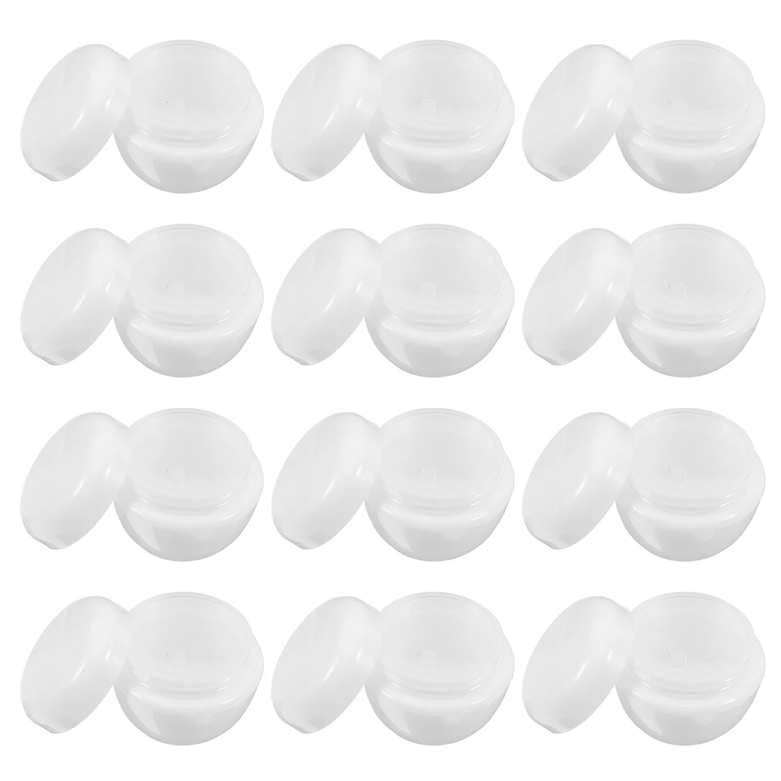Juego de 12 Envases Vacíos de 30 g para Cremas, Lociones, Protector Solar, Multiusos, para Viajes, Muestras de Maquillaje, Sellables y Compactos