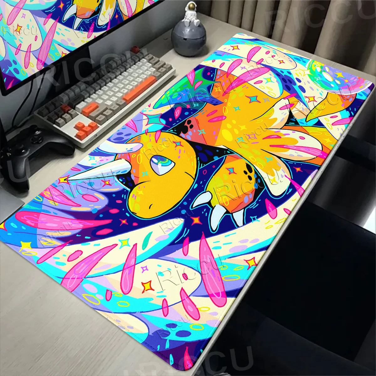 Anime Game Pokemon Dragonite Mouse Pad Large Computer Keyboard Protect Table Mousepad Rubber Anti-slip Base Desk Mat Gamer Decor