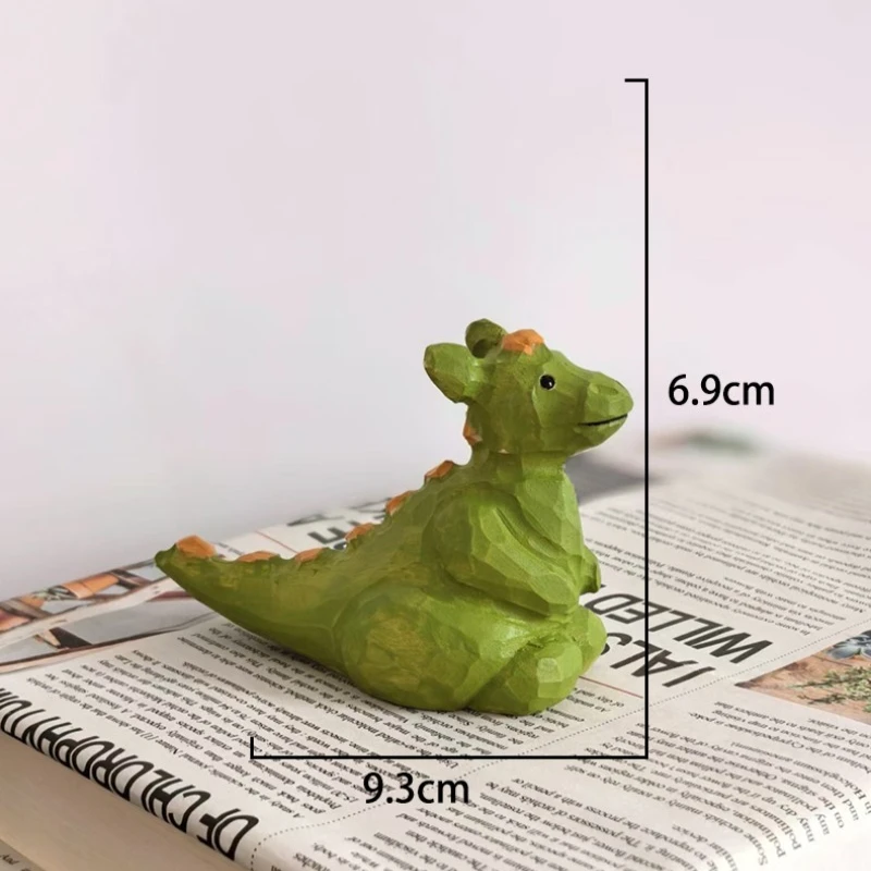 جميل ديناصور الخشب النحت الجدول البيت التماثيل مخلوق ما قبل التاريخ هدية عيد ميلاد يدويا زينة علم الحفريات #2