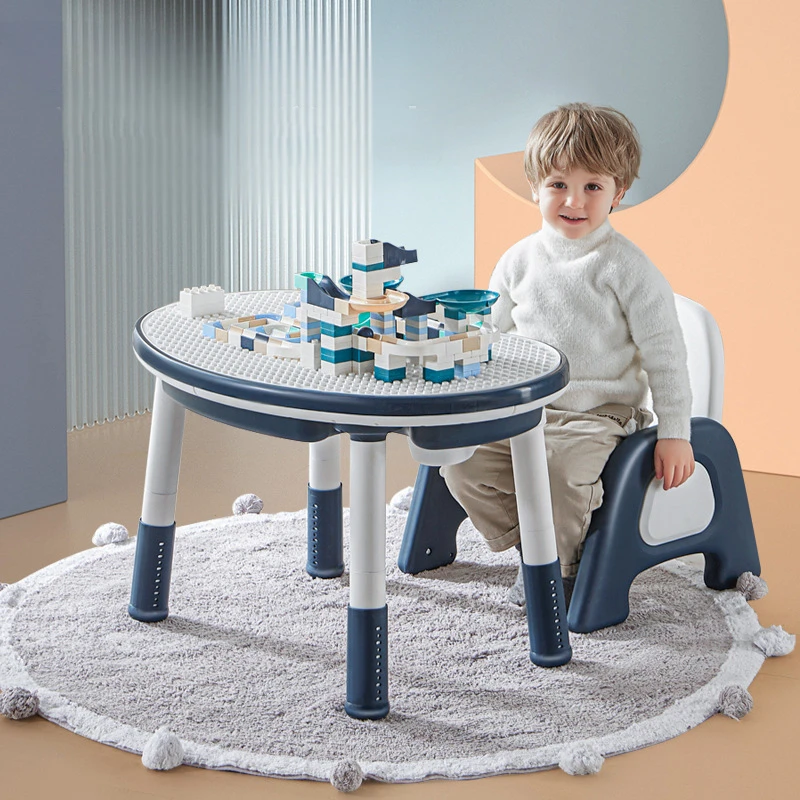 

Children Tables Multi-functional Building Block Tables Learning Eating Tables Chairs Liftable Game Desks Children Furniture