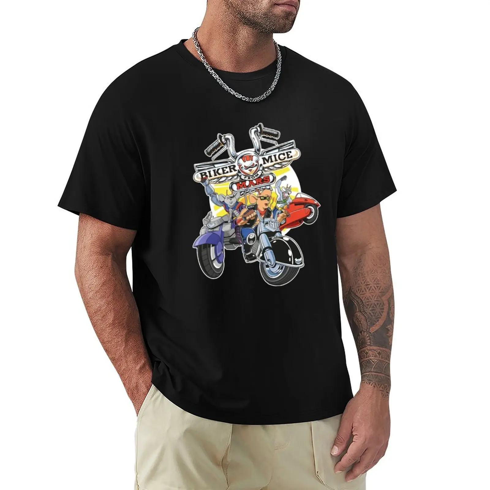 Biker Mice Mars T-Shirt Big and Tall Solid Color T-Shirt