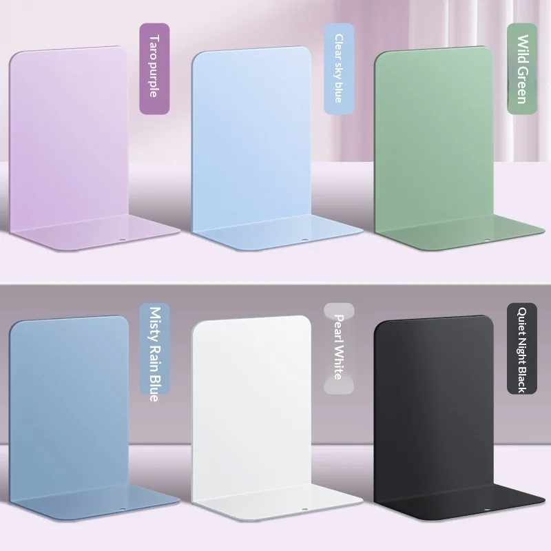 

L-shaped bookstand simple large bookholder desktop storage fixed simple bookshelf baffle book baffle iron bracket