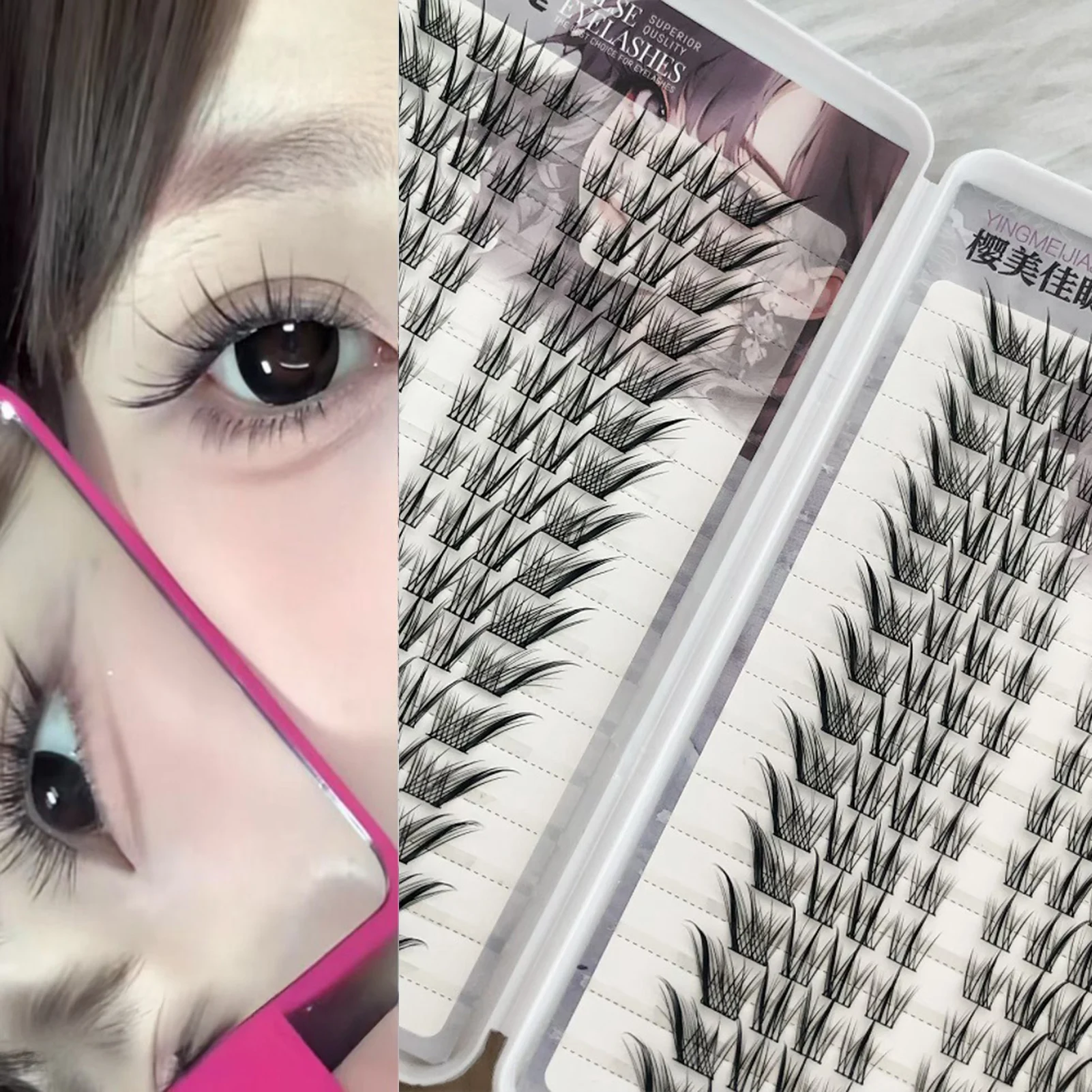 Eye Tail Lengthening False Eyelashes Individual Foxes Style Lashes Natural Cosplay Fake Eyelash Curling Wispy Eyelash Extension