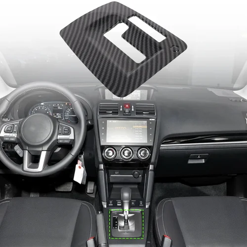 Imagen 2 del producto LHD para 2013-2018 Subaru Forester ABS fibra de carbono cubierta de Panel de cambio de marchas de coche pegatina embellecedora accesorios de coche LHD