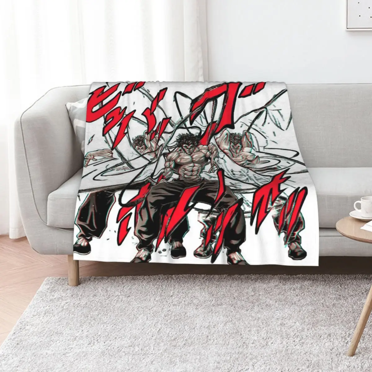 

Yujiro Hanma Best Moment! (Version 2) Throw Blanket Custom blankets ands Soft Plaid halloween Blankets