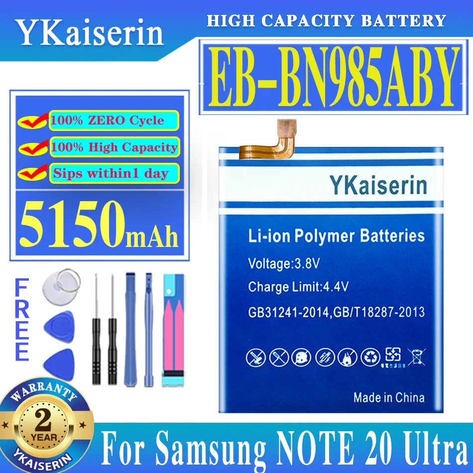 YKaiserin Portable Battery EB-BN985ABY 5150mAh for Samsung NOTE 20 Ultra NOTE 20Ultra NOTE20 Ultra