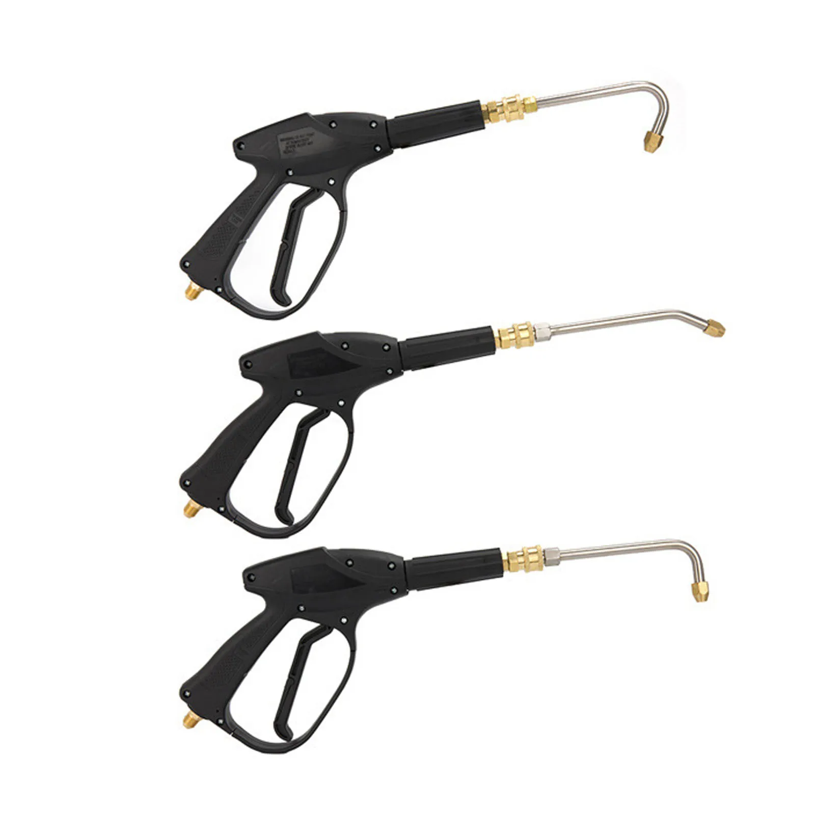 3Pcs Car Washer Metal Rod Stainless Steel Power Washer Lance 1/4in Quick Connect for Undercarriage and Gutter Cleaner Attachment