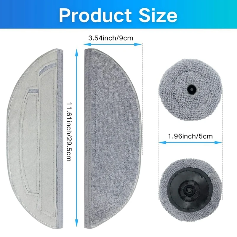 A03F For Roborock S8 MaxV Ultra Robot Vacuum Mop Cloth Pads, Replacement Mop Rag Accessories, Vacuum Cleaner Parts for